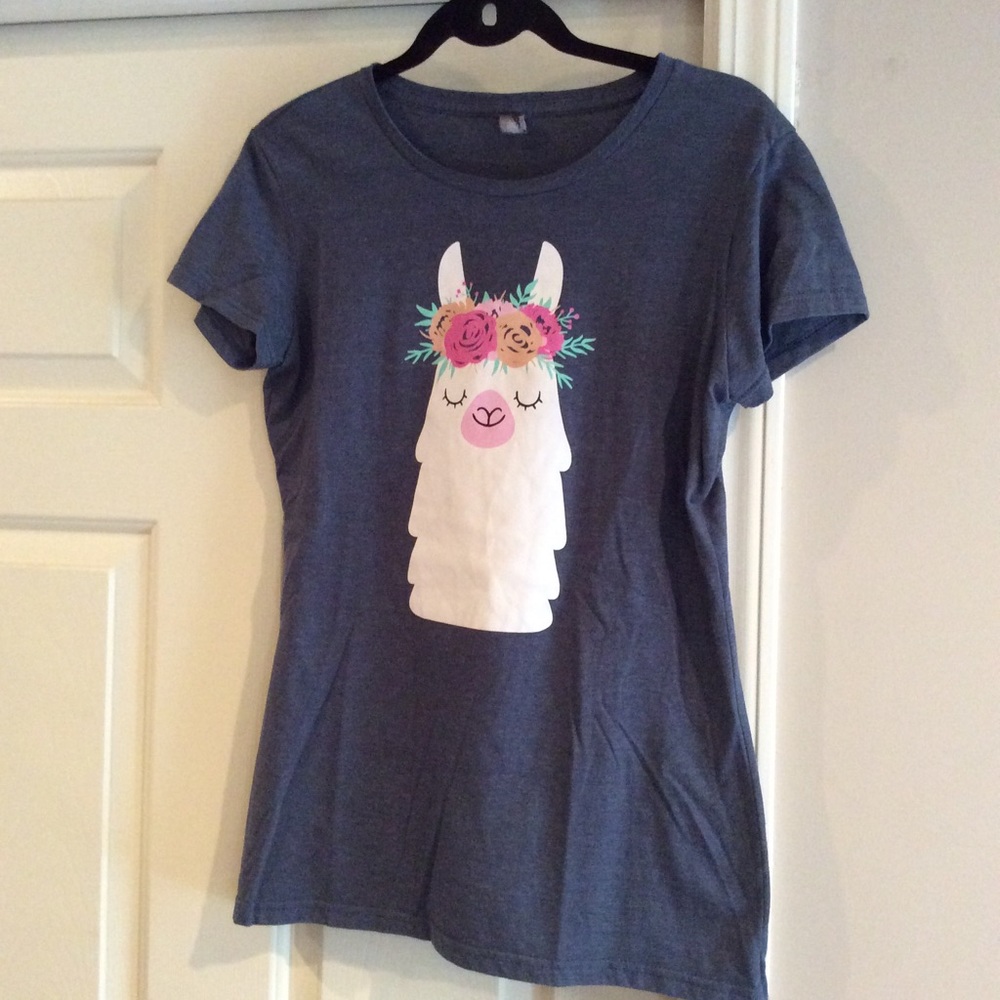 Novelty T Shirt with Llama